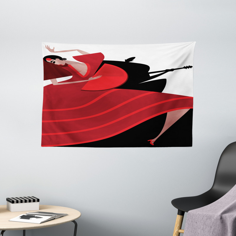 Baile Flamenco Theme Wide Tapestry