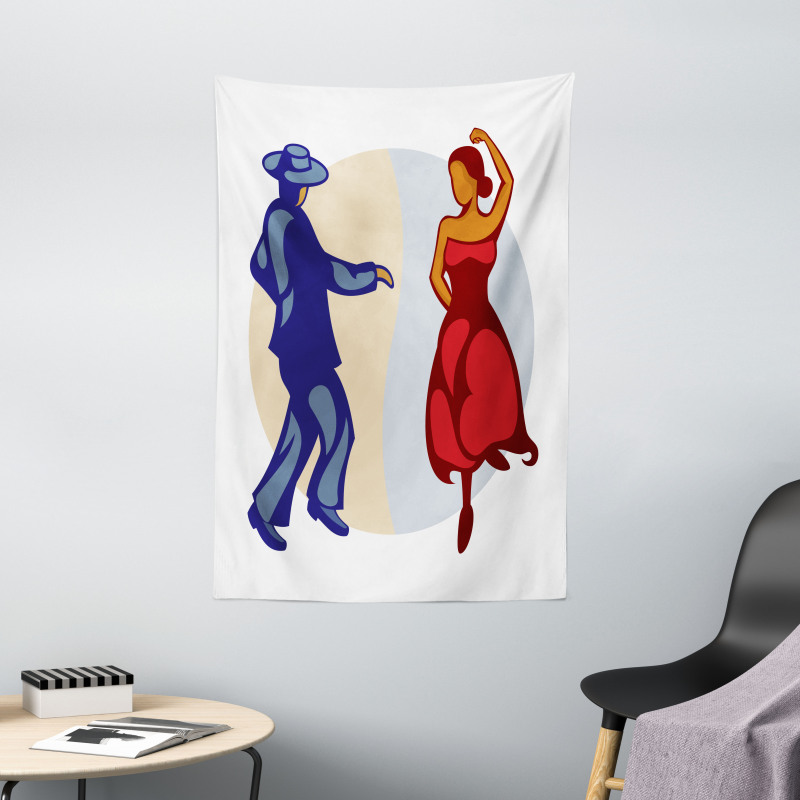 Funky Dancer Couple Tapestry