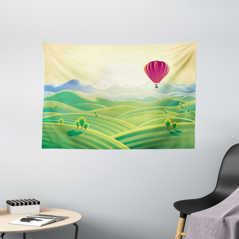 Peaceful Summer Field Wide Tapestry