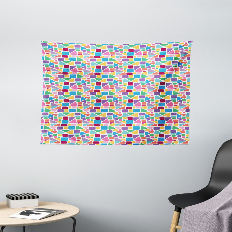 Abstract Mosaic Tile Wide Tapestry