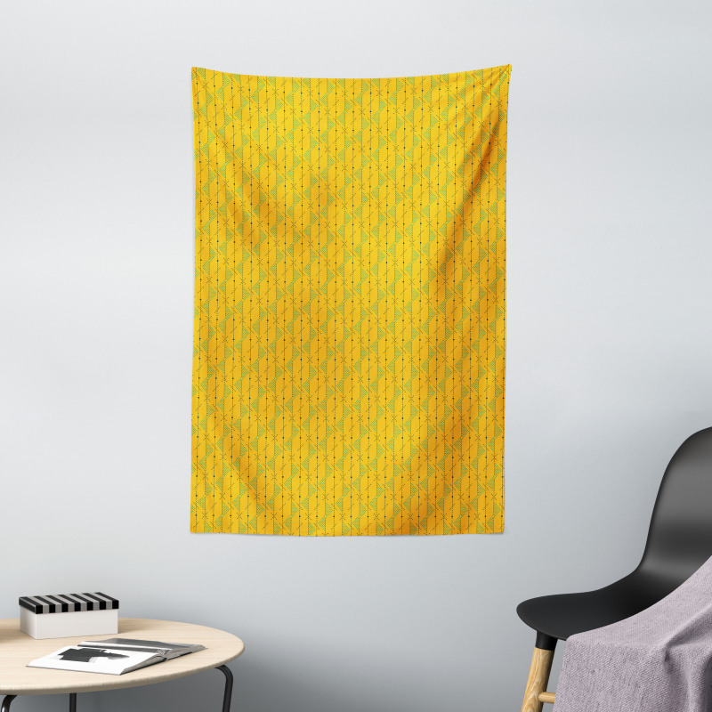 Geometric Dots Lines Tapestry