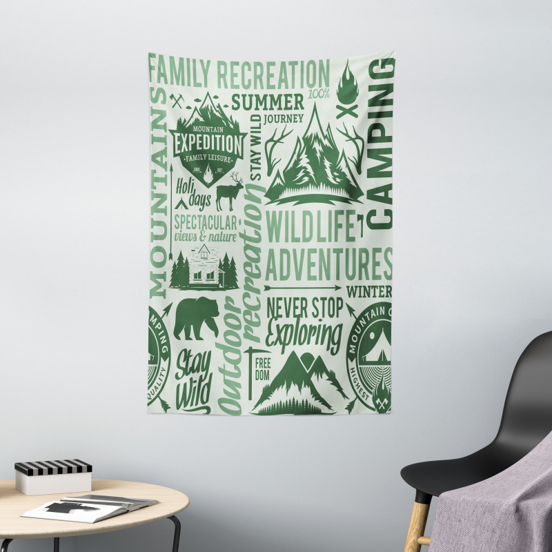 Outdoors Adventure Theme Tapestry