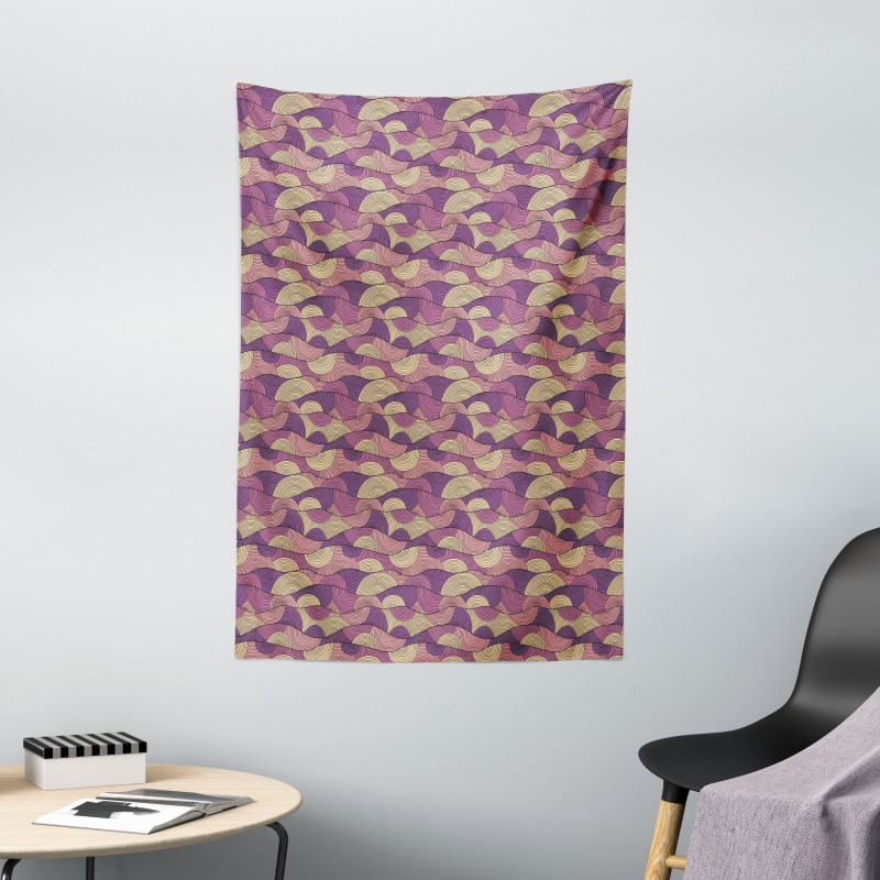Arch Shapes Doodle Art Tapestry