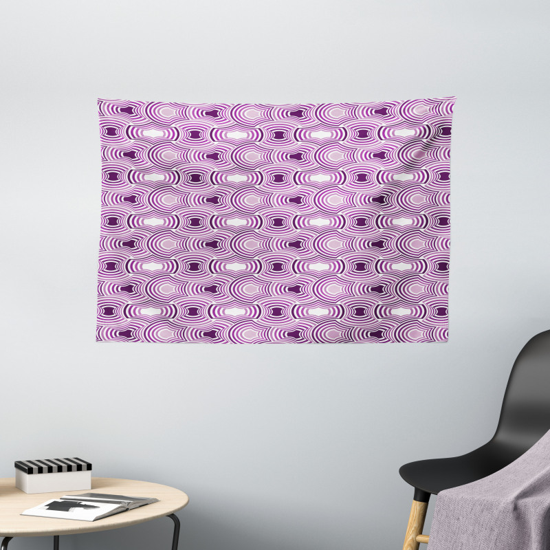 Ombre Geometric Art Wide Tapestry