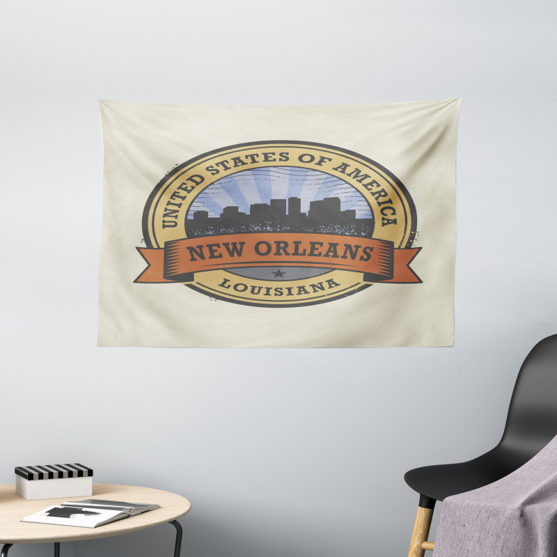 Louisiana City View Wide Tapestry