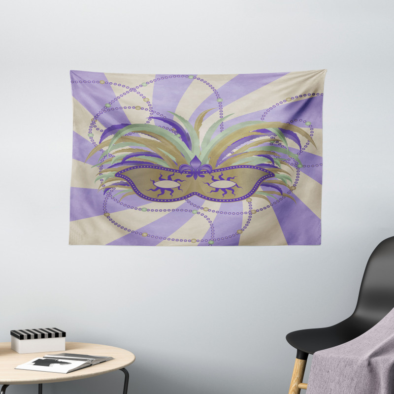 Masquerade Masks Wide Tapestry