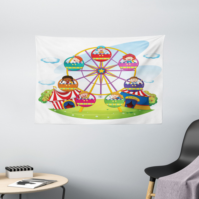 Children Fun Time Wide Tapestry