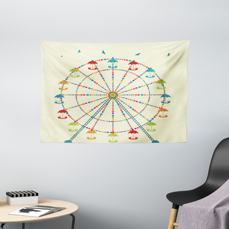 Colorful Structure Wide Tapestry