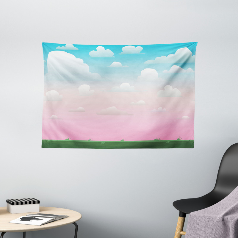 Nature Evening Sunset Sky Wide Tapestry
