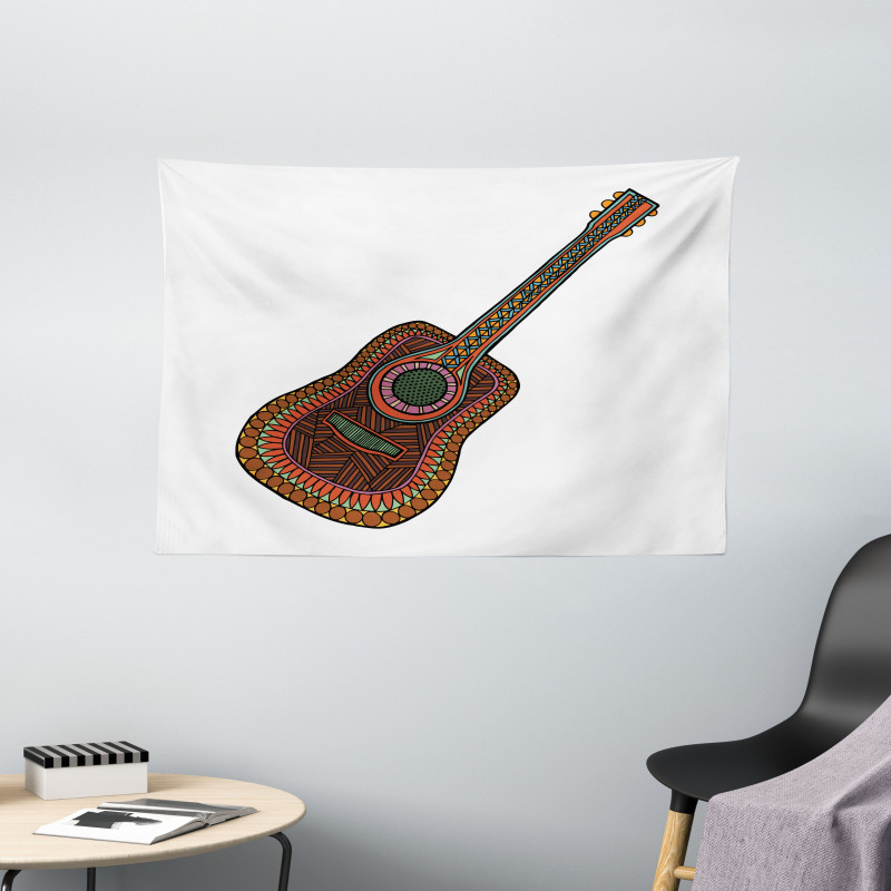 Acoustic Guitar Wide Tapestry
