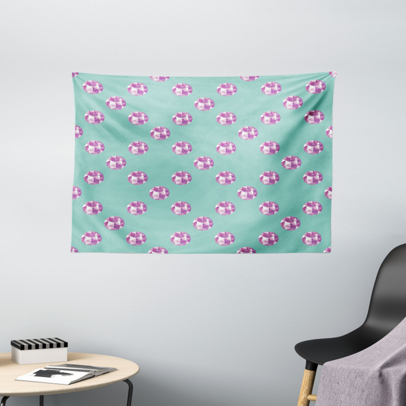 Realistic Gem Pattern Wide Tapestry