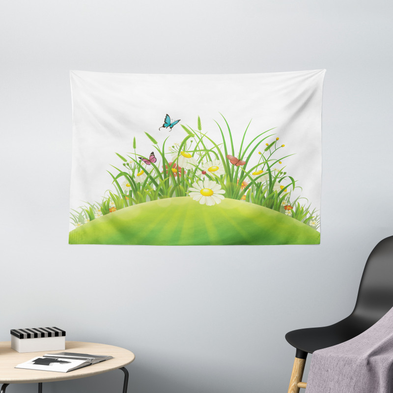 Summer Hill Wildflowers Wide Tapestry
