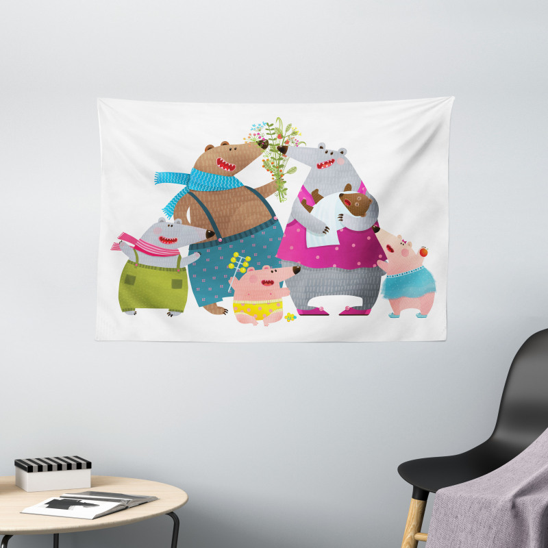 Family Theme Parenthood Wide Tapestry