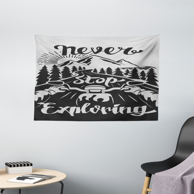 Road to the Mountains Wide Tapestry