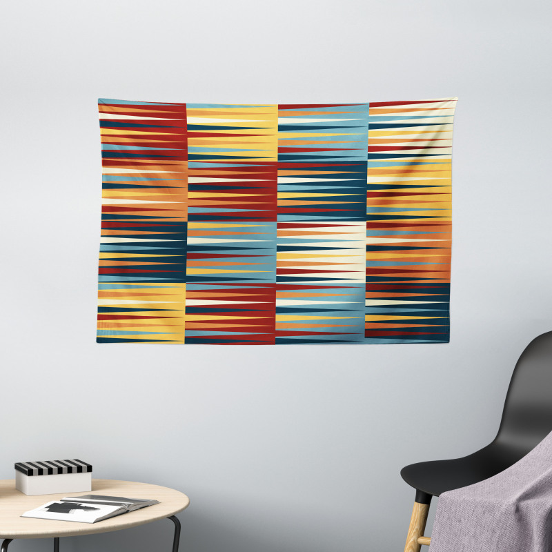 Long Colored Triangles Wide Tapestry