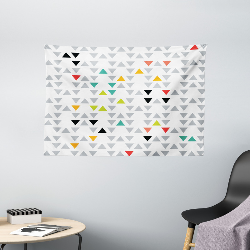 Hipster Triangles Wide Tapestry