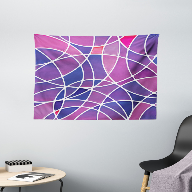 Vibrant Colors Circles Wide Tapestry