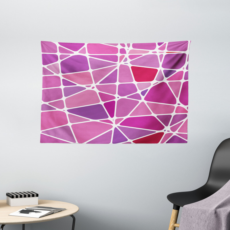 Uneven Color Blocks Wide Tapestry