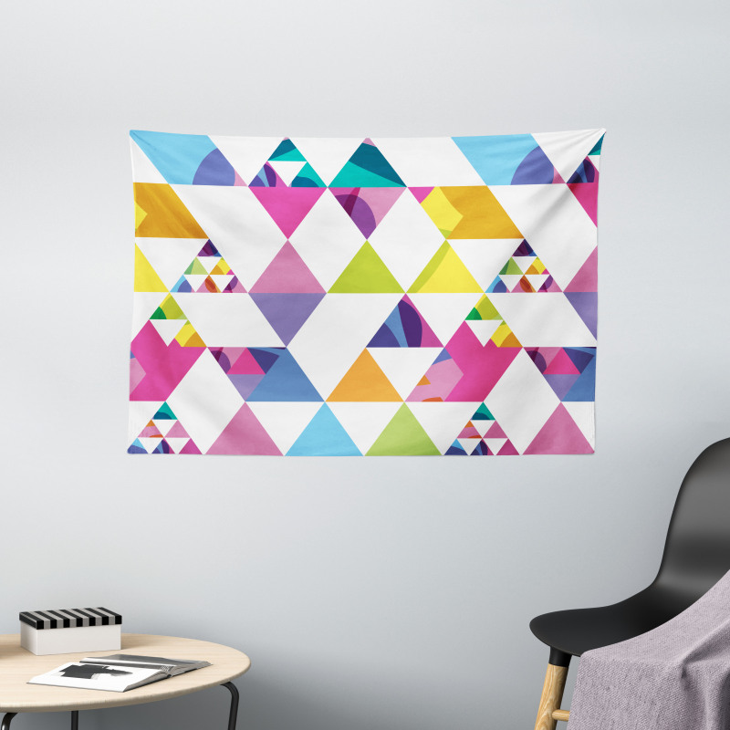 Rhombus and Triangles Wide Tapestry