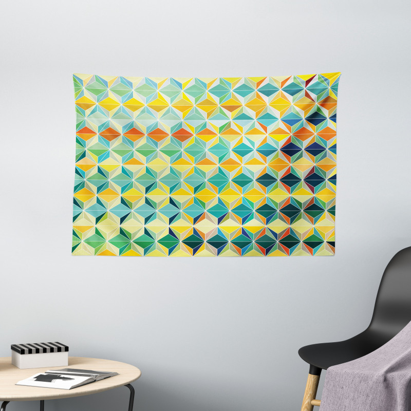 Futuristic Vibrant Design Wide Tapestry