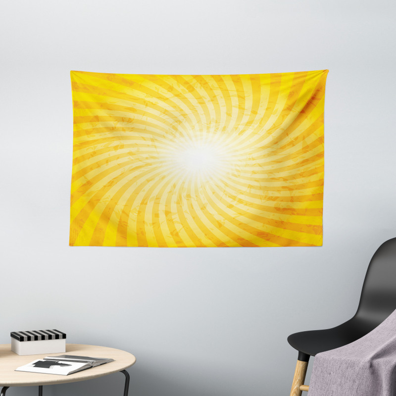 Sunburst Spiral Stripes Wide Tapestry