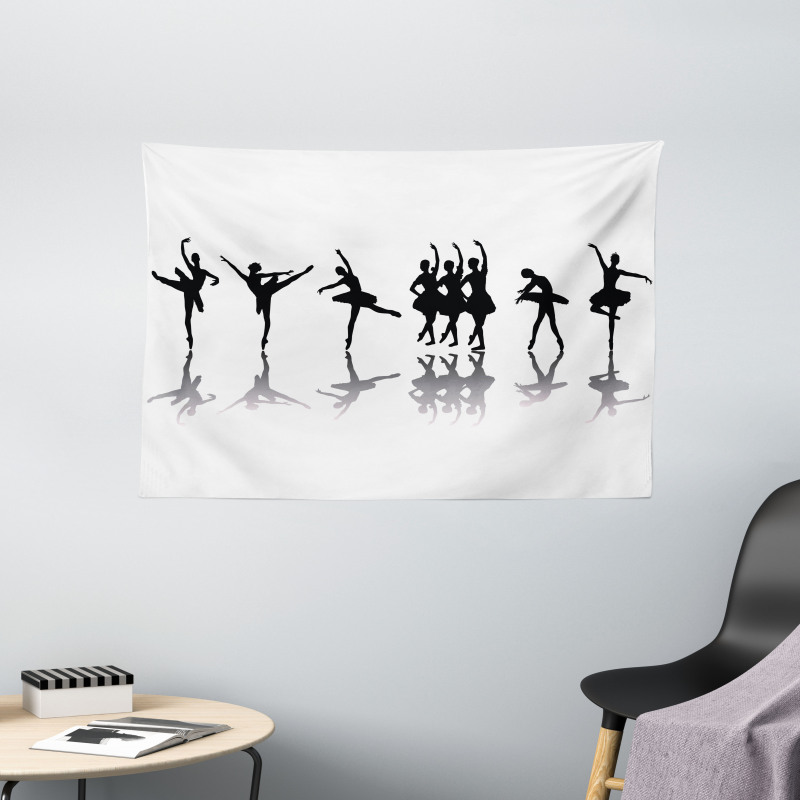 Ballerinas on Stage Dance Wide Tapestry