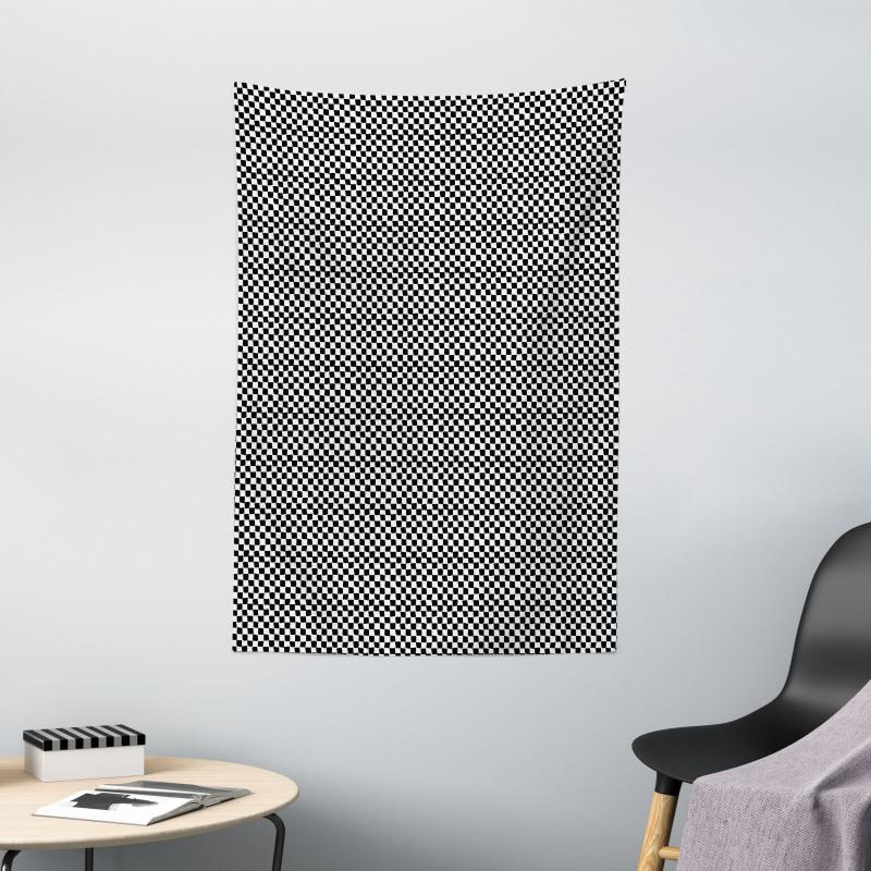 Checkered Abstract Style Tapestry