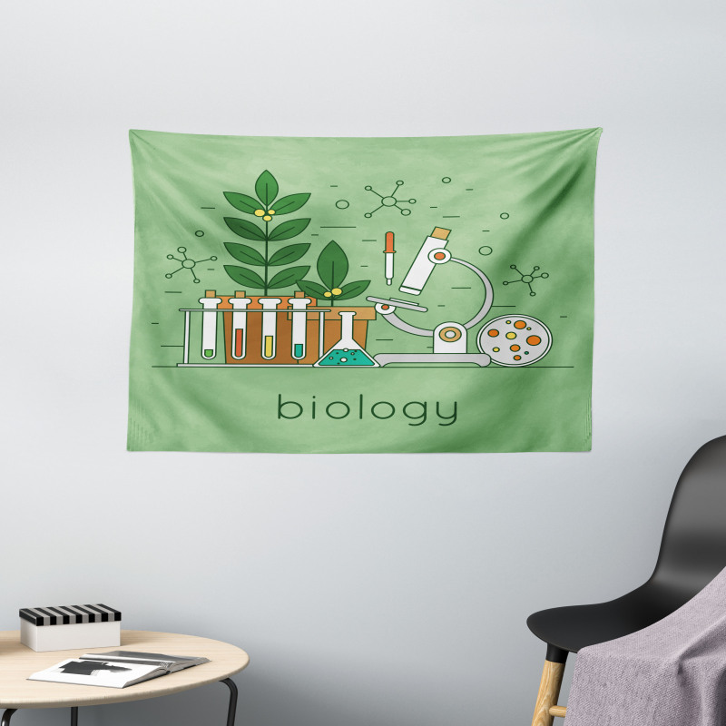 Biology Laboratory Workspace Wide Tapestry