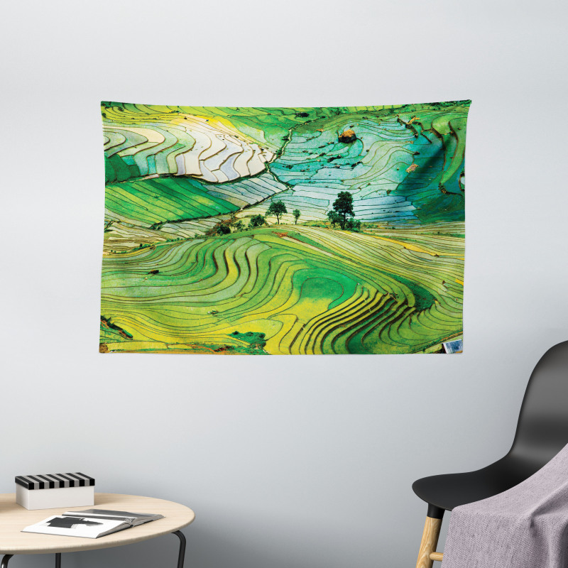 Aerial Scenery Nature Wide Tapestry