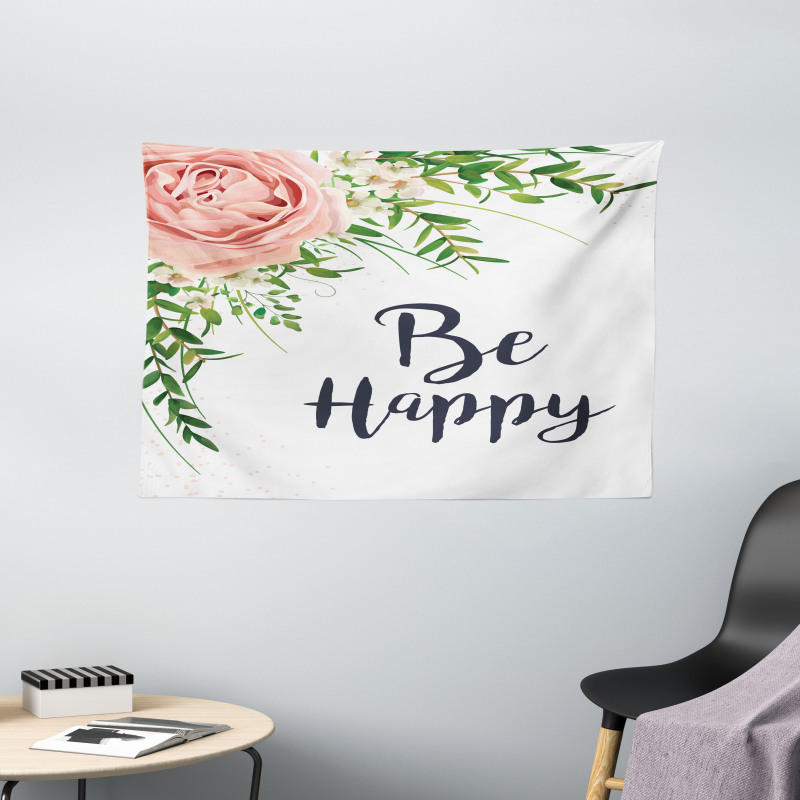 Romantic Bouquet Wide Tapestry
