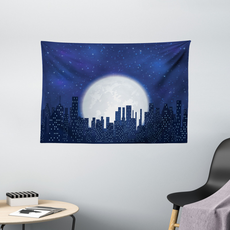Moon Stars and City Wide Tapestry