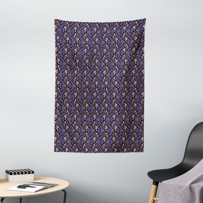 Folk Ornament with Triangles Tapestry