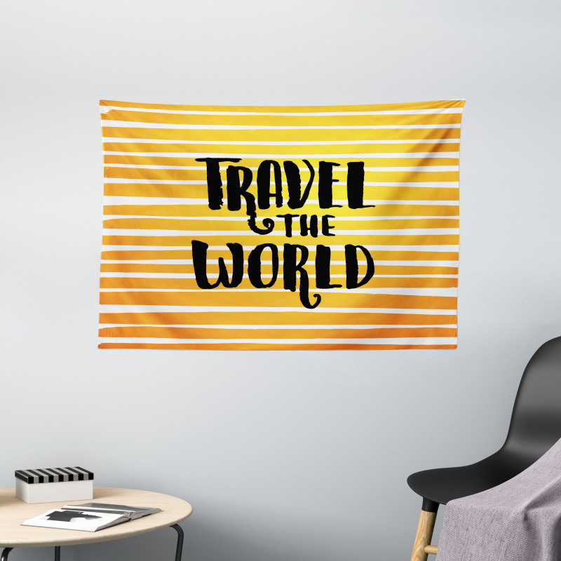 Travel the World Exploration Wide Tapestry