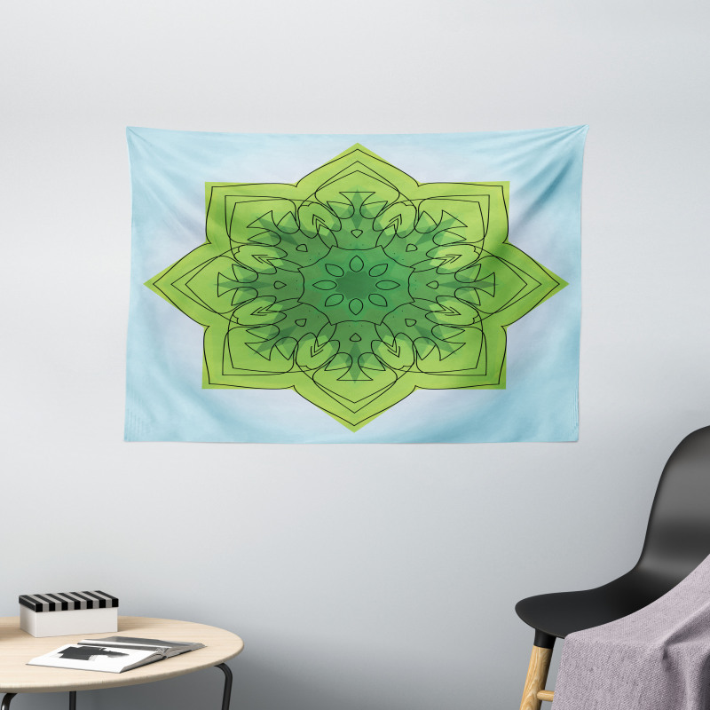 Sketch Flower Wide Tapestry