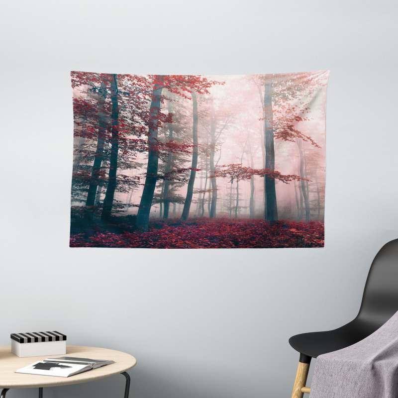 Autumn Fall Nature Woods Wide Tapestry