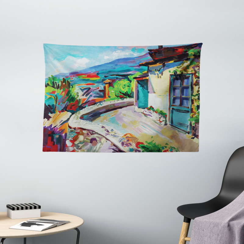 Idyllic Summer Cottage Wide Tapestry