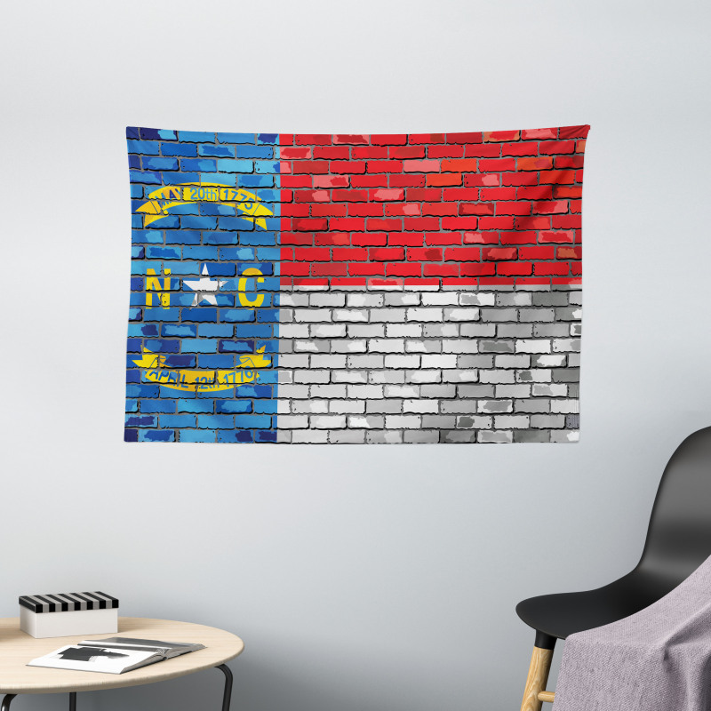 North Carolina Brick Wall Wide Tapestry