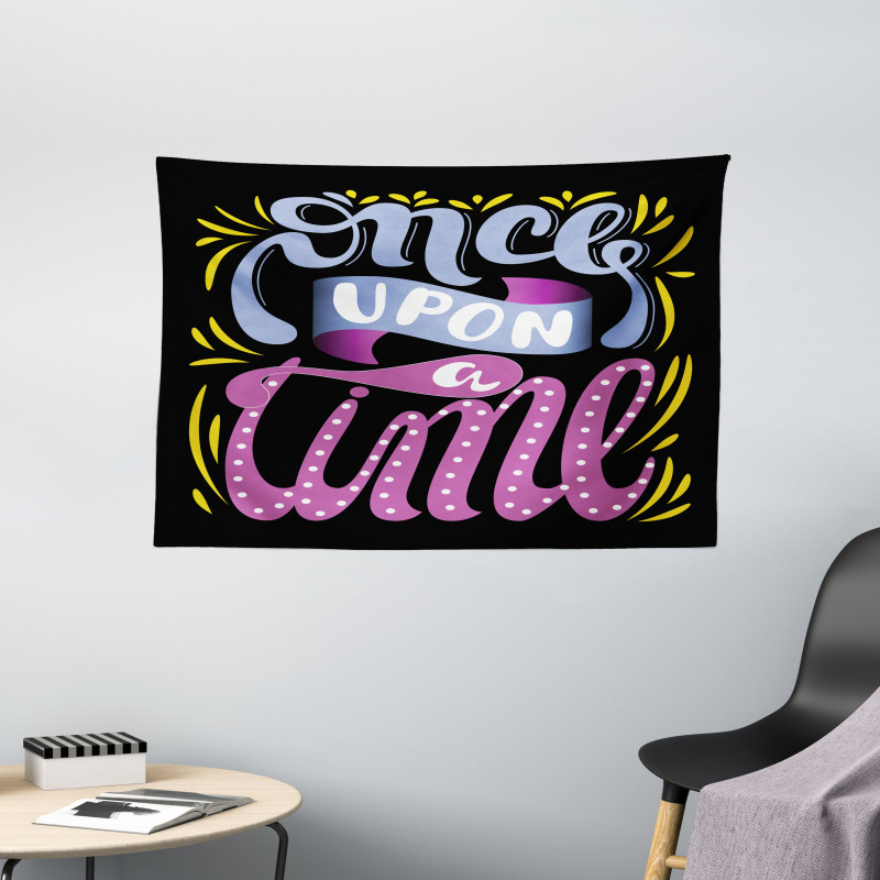 Polka Dots Doodle Wide Tapestry