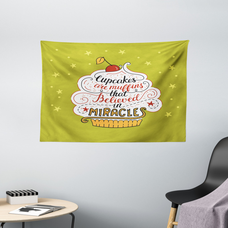 Miracles Lettering Wide Tapestry