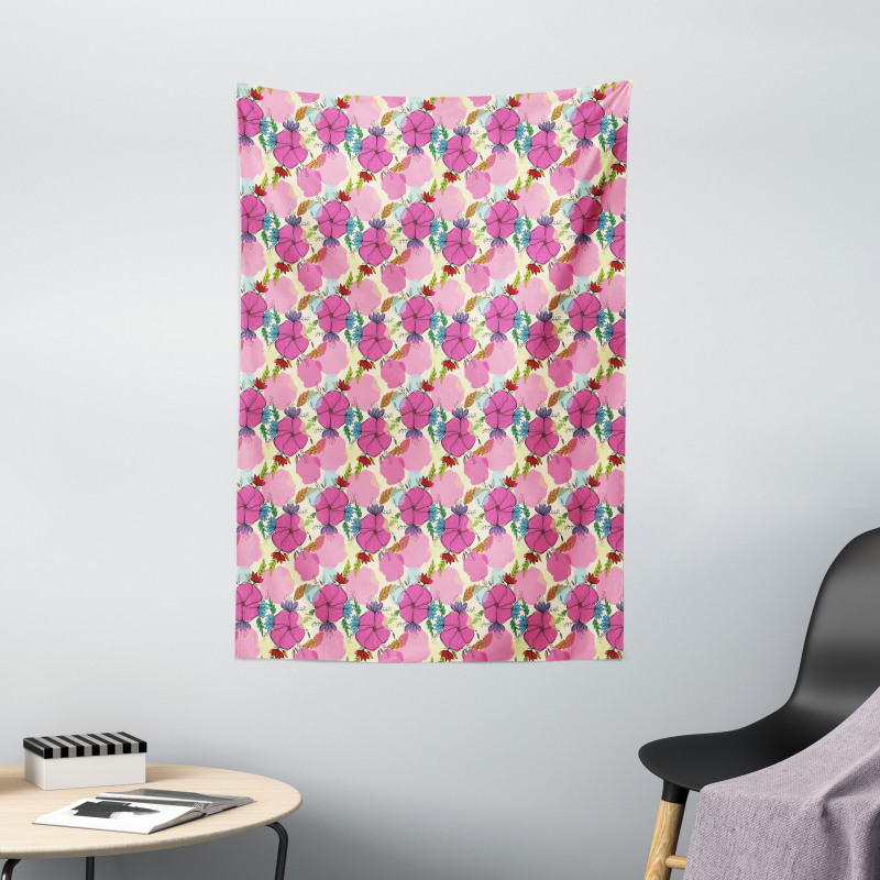 Colorful Leaves Splashes Tapestry