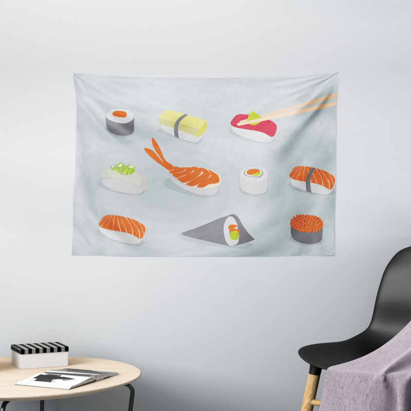 Sea Food Dish Wide Tapestry