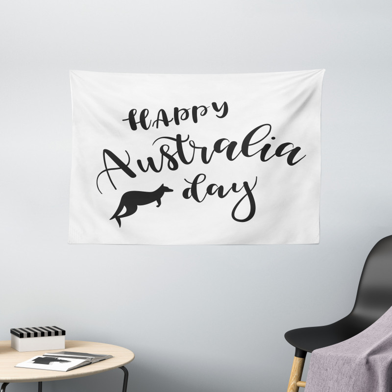Happy Aussie Day Wide Tapestry