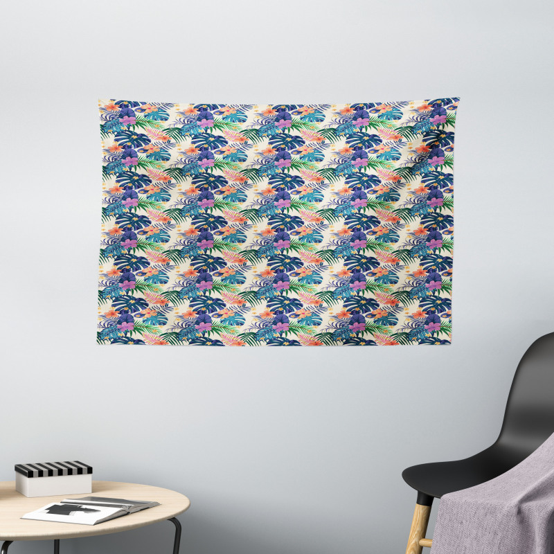 Flowers of Exotic Plants Wide Tapestry