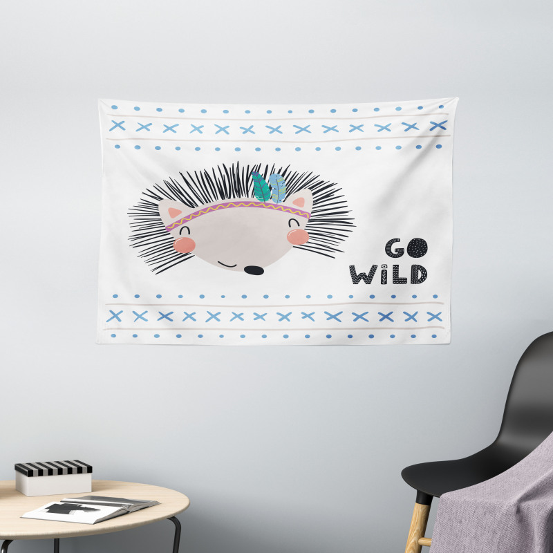 Hedgehog Go Wild Words Wide Tapestry