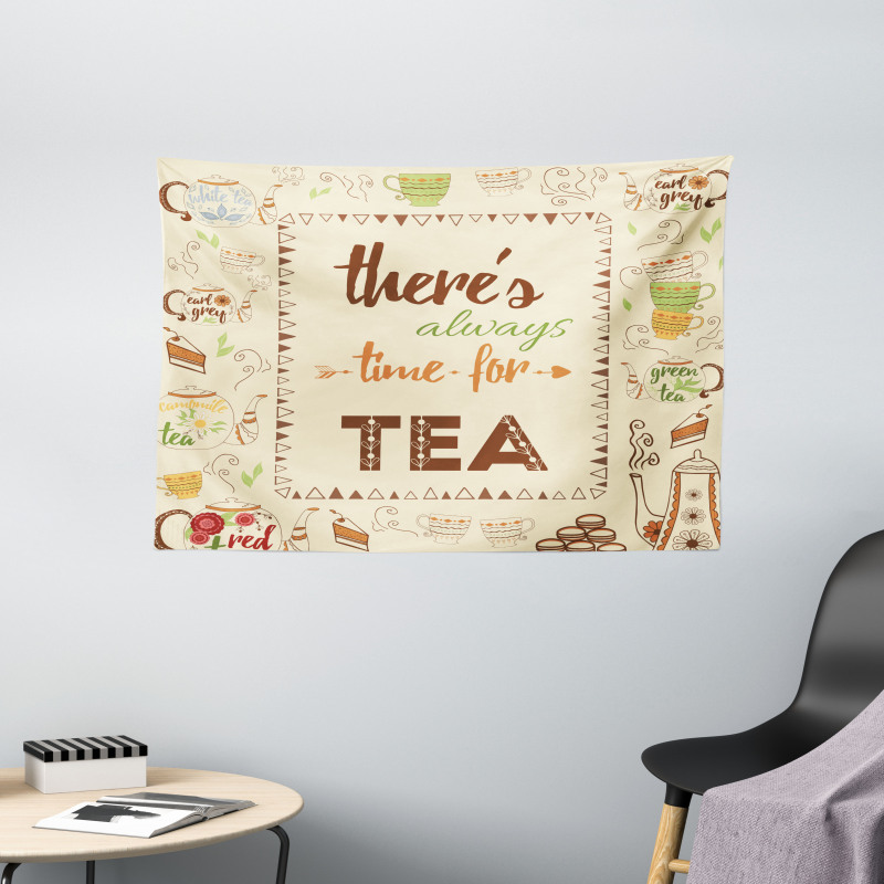 Inspirational Words Artwork Wide Tapestry