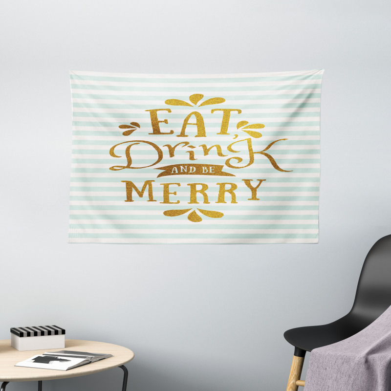 Xmas Greeting Wide Tapestry