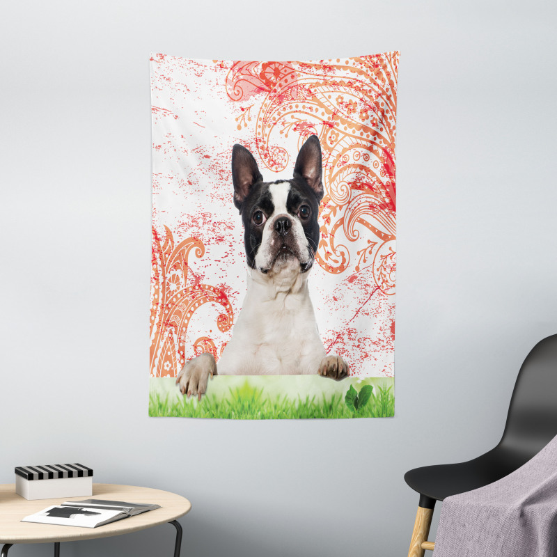 Pet Animal on Swirls Tapestry