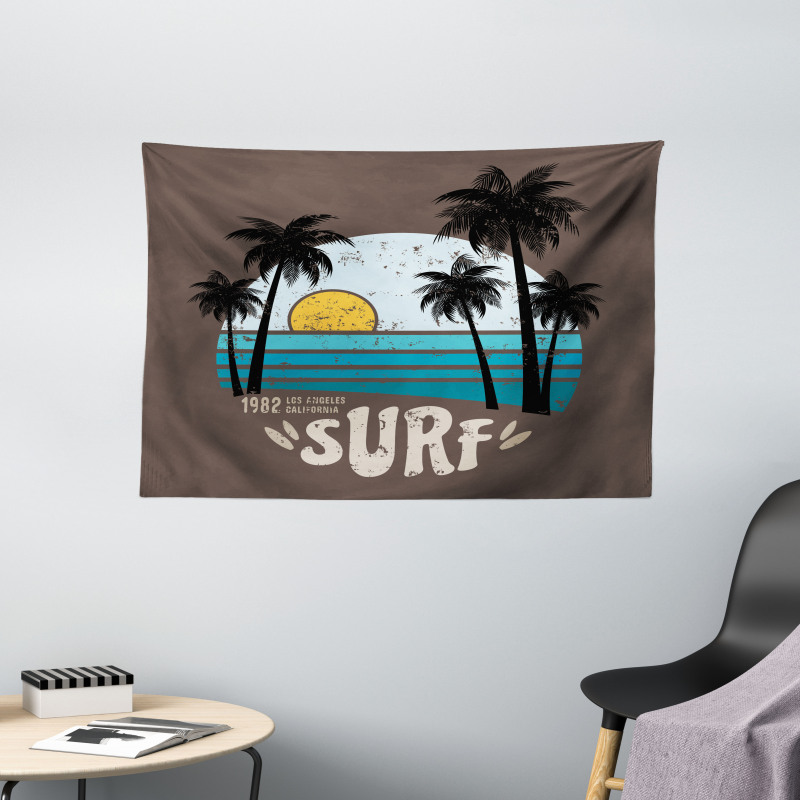 Los Angeles Beach Grunge Wide Tapestry