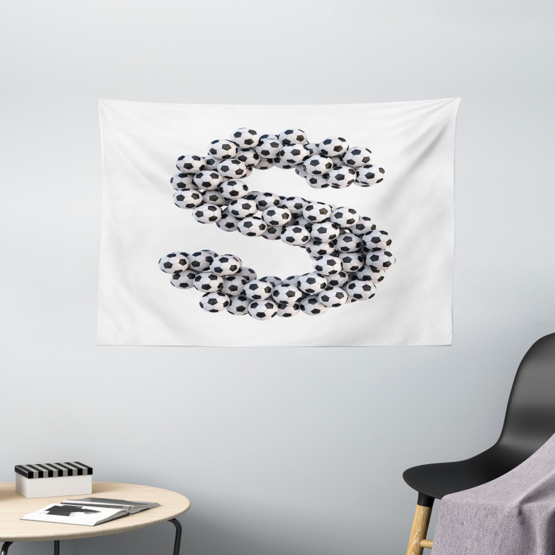 Hexagon Pattern Balls Wide Tapestry