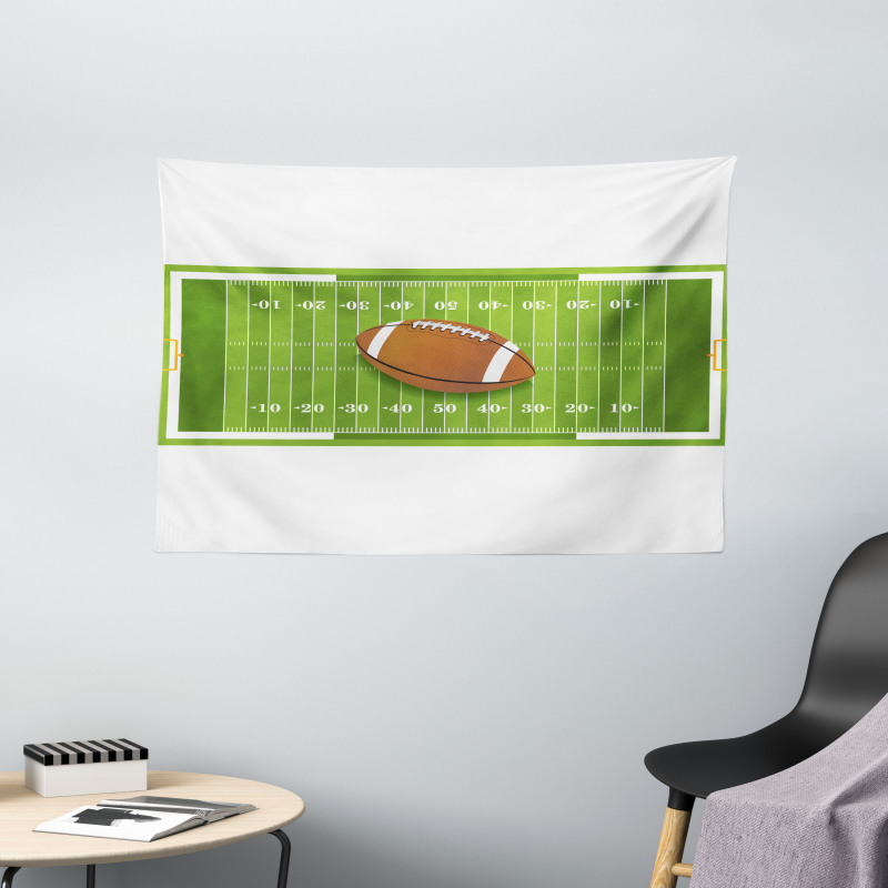 Sports Themed Ball Quanc Wide Tapestry